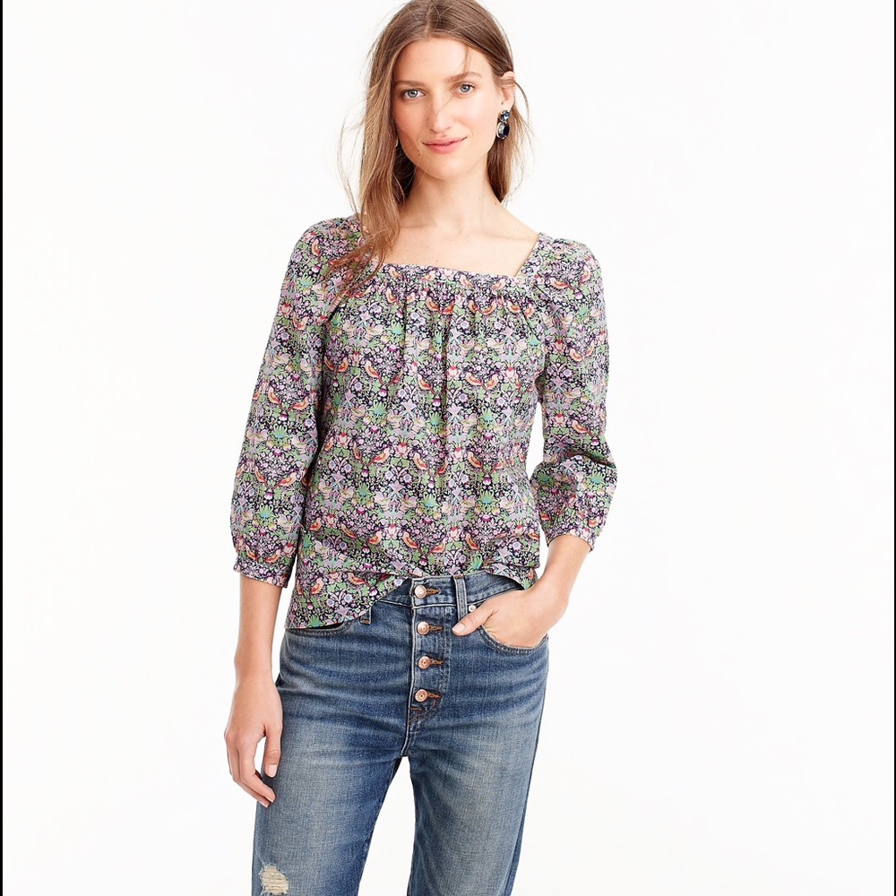 J. Crew Penny Liberty Art Print Top
